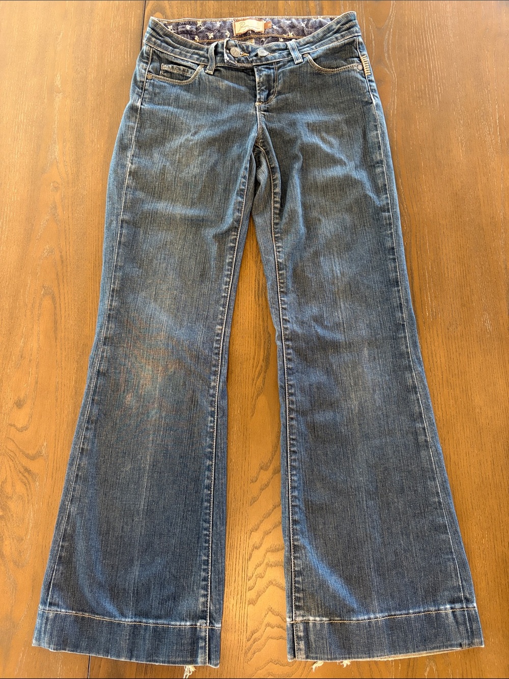 PAIGE Medium Blue Flare Jeans